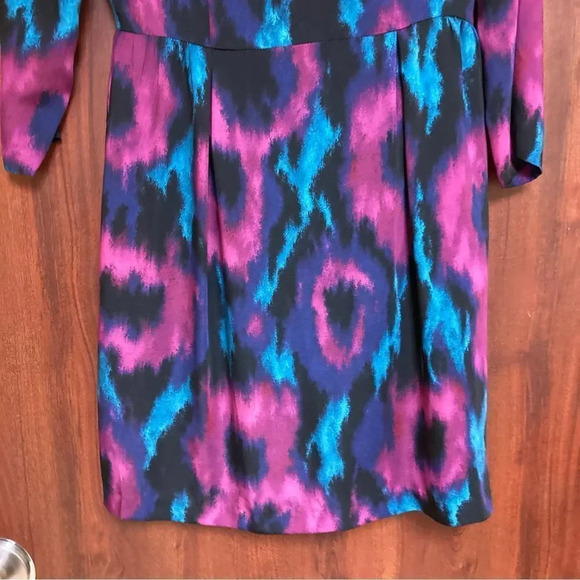 ANTHROPOLOGIE Hutch Floristry Dress Watercolor Purple Blue Size 2 - Picture 6 of 9